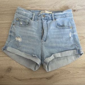 Garage high waisted jean shorts